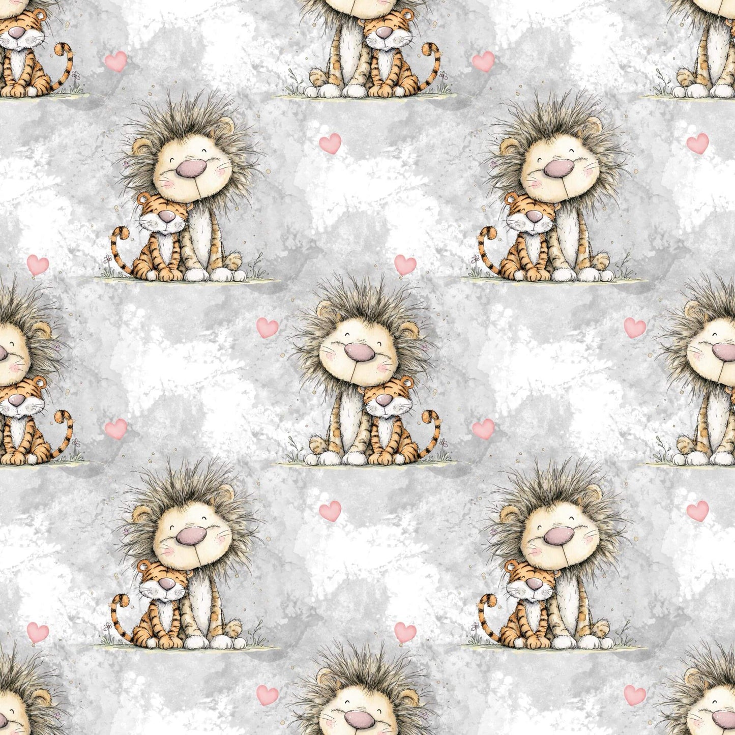 „Baumwollstoff mit Freundschaftsdesign – Meterware für kreative Nähideen“