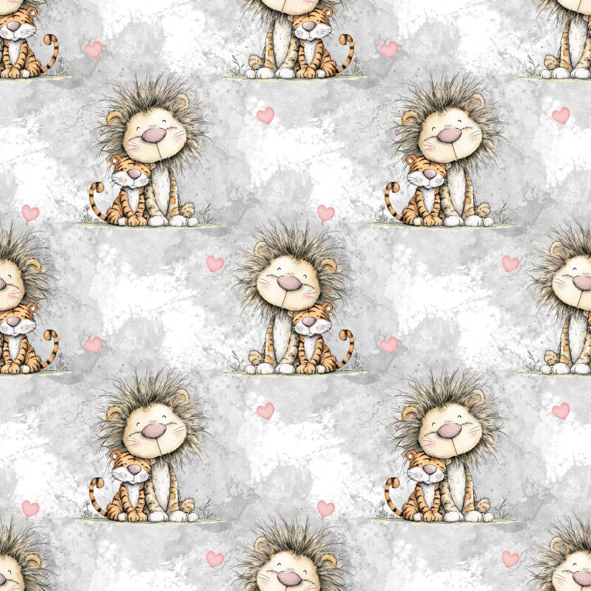 „Baumwollstoff mit Freundschaftsdesign – Meterware für kreative Nähideen“