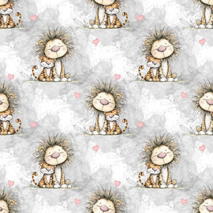 „Baumwollstoff mit Freundschaftsdesign – Meterware für kreative Nähideen“