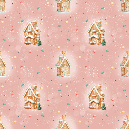 „Baumwollstoff mit Zuckerstangen & Sternen – Meterware für kreative Nähideen“