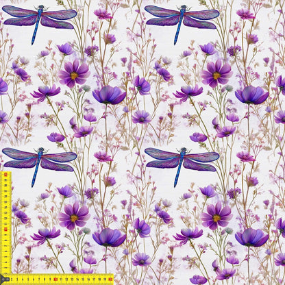 „Baumwollstoff mit Sommermotiv – Meterware für kreative Nähideen“