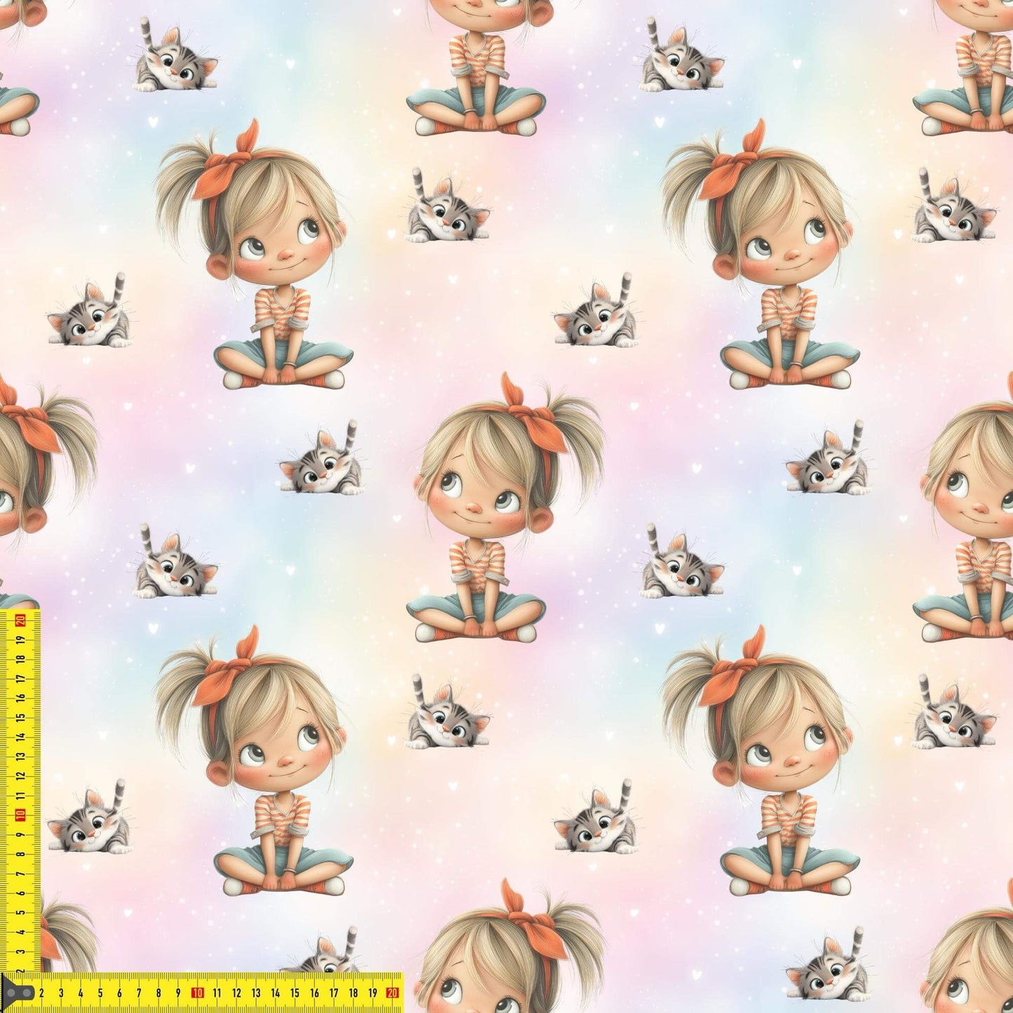 „Baumwollstoff mit Fantasiemotiv – Meterware für kreative Nähideen“