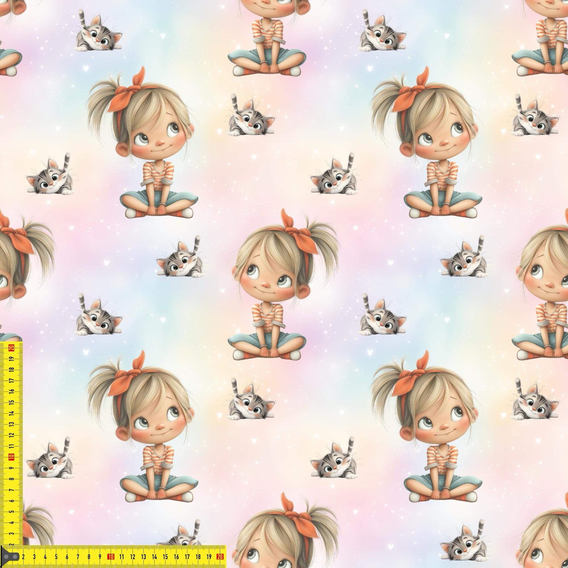 „Baumwollstoff mit Fantasiemotiv – Meterware für kreative Nähideen“