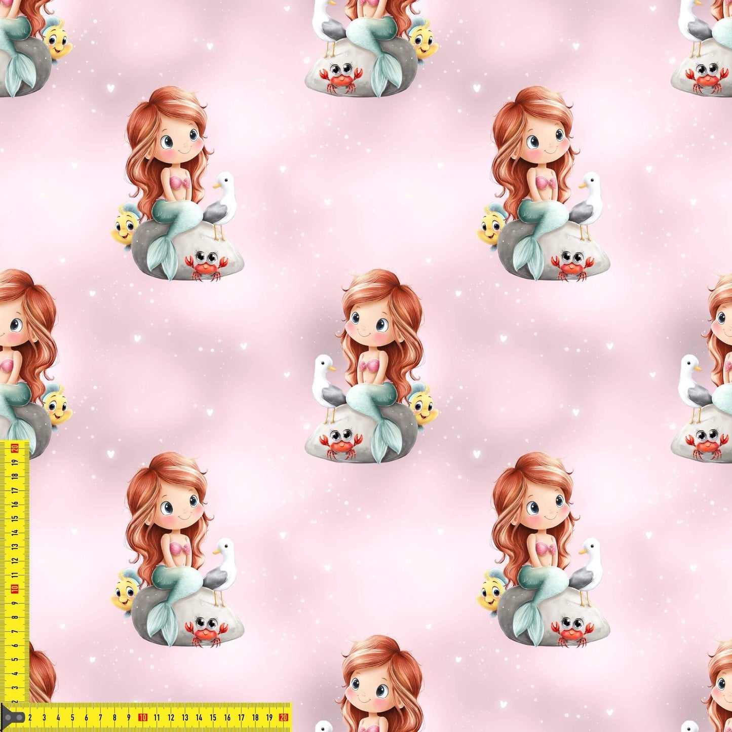 „Baumwollstoff mit Unterwassermotiv – Meterware für kreative Nähideen“