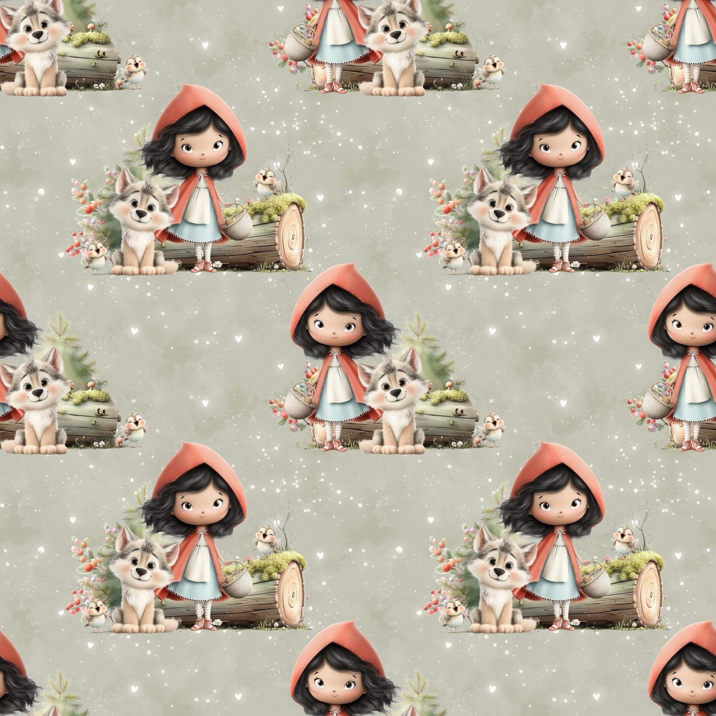 „Baumwollstoff mit Märchenfigur – Meterware für kreative Nähideen“