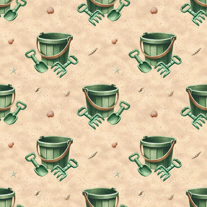 „Baumwollstoff mit Urlaubsflair – Meterware für kreative Nähideen“