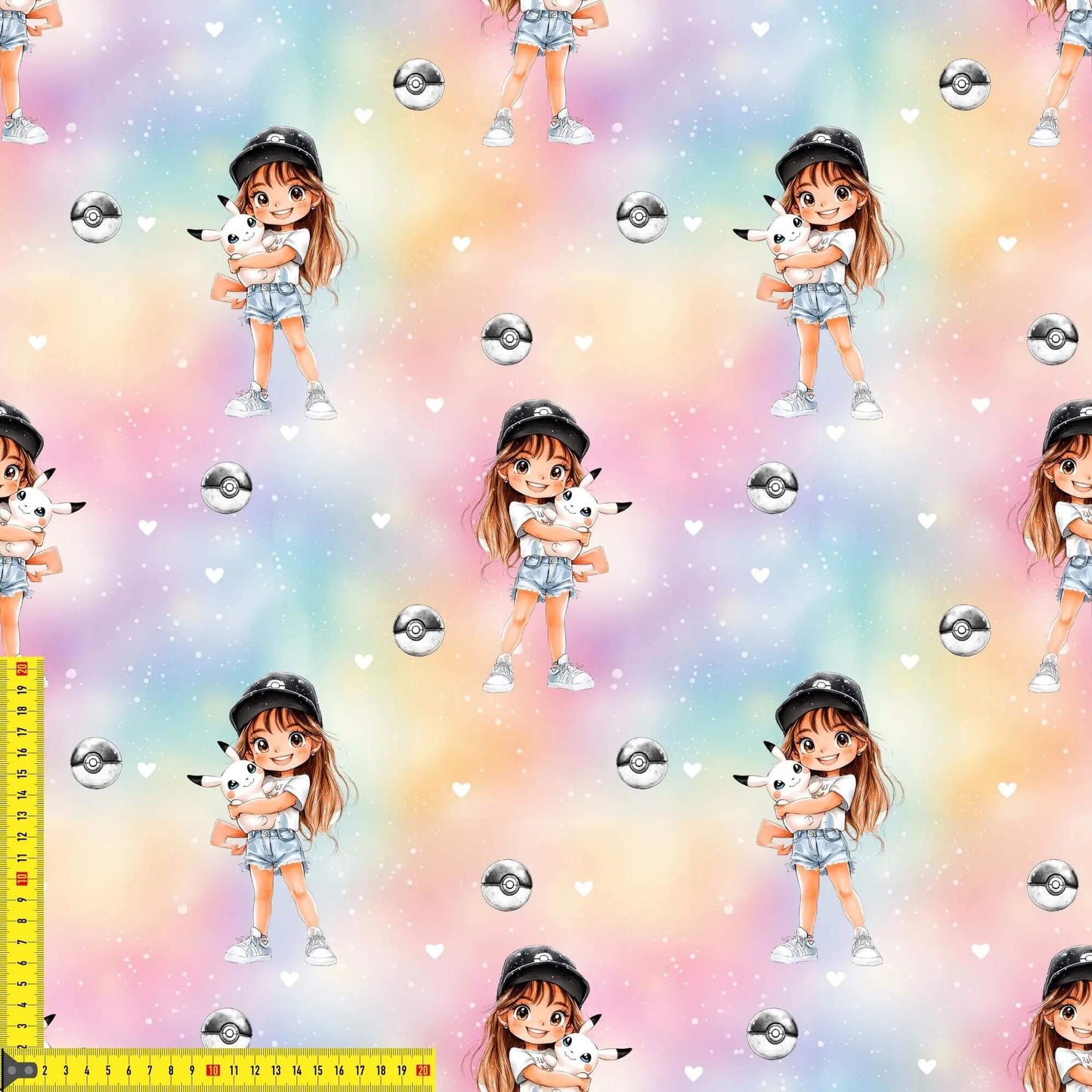 „Baumwollstoff mit Freundschaftsmotiv – Meterware für kreative Nähideen“