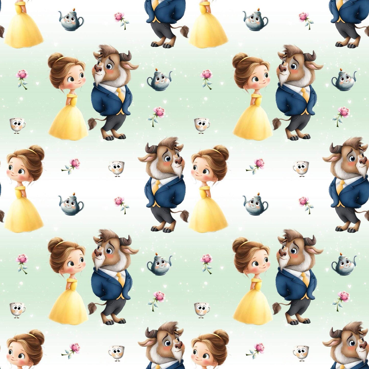 „Baumwollstoff mit Romantikdesign – Meterware für kreative Nähideen“