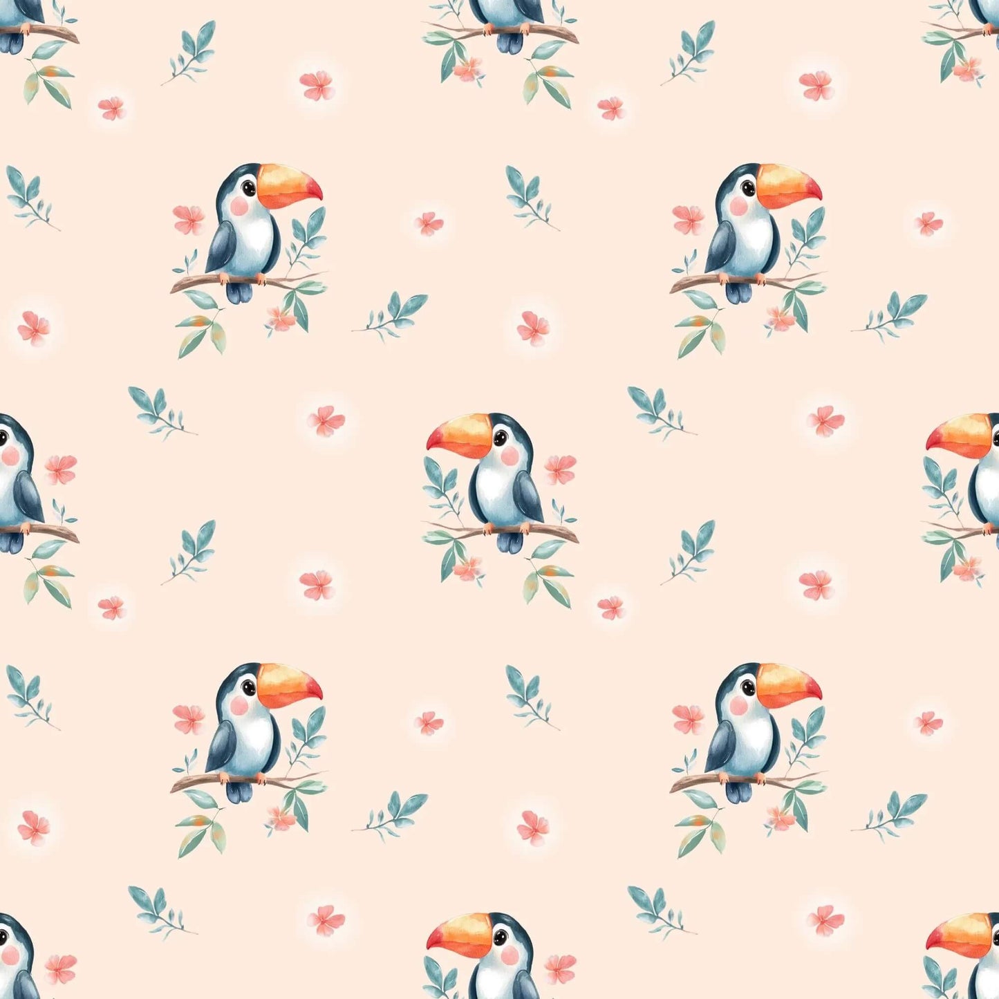 „Baumwollstoff mit Naturdesign – Meterware für kreative Nähideen“