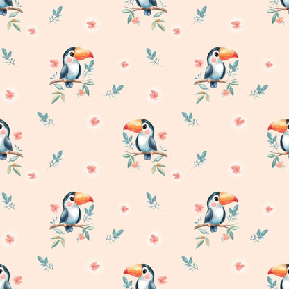 „Baumwollstoff mit Naturdesign – Meterware für kreative Nähideen“