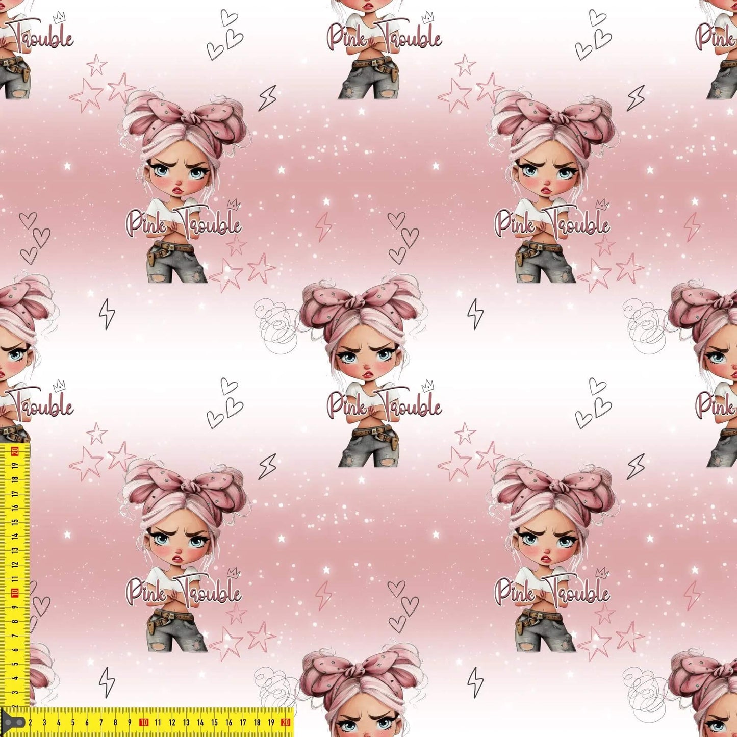 „Baumwollstoff mit Charakterdesign – Meterware für kreative Nähideen“