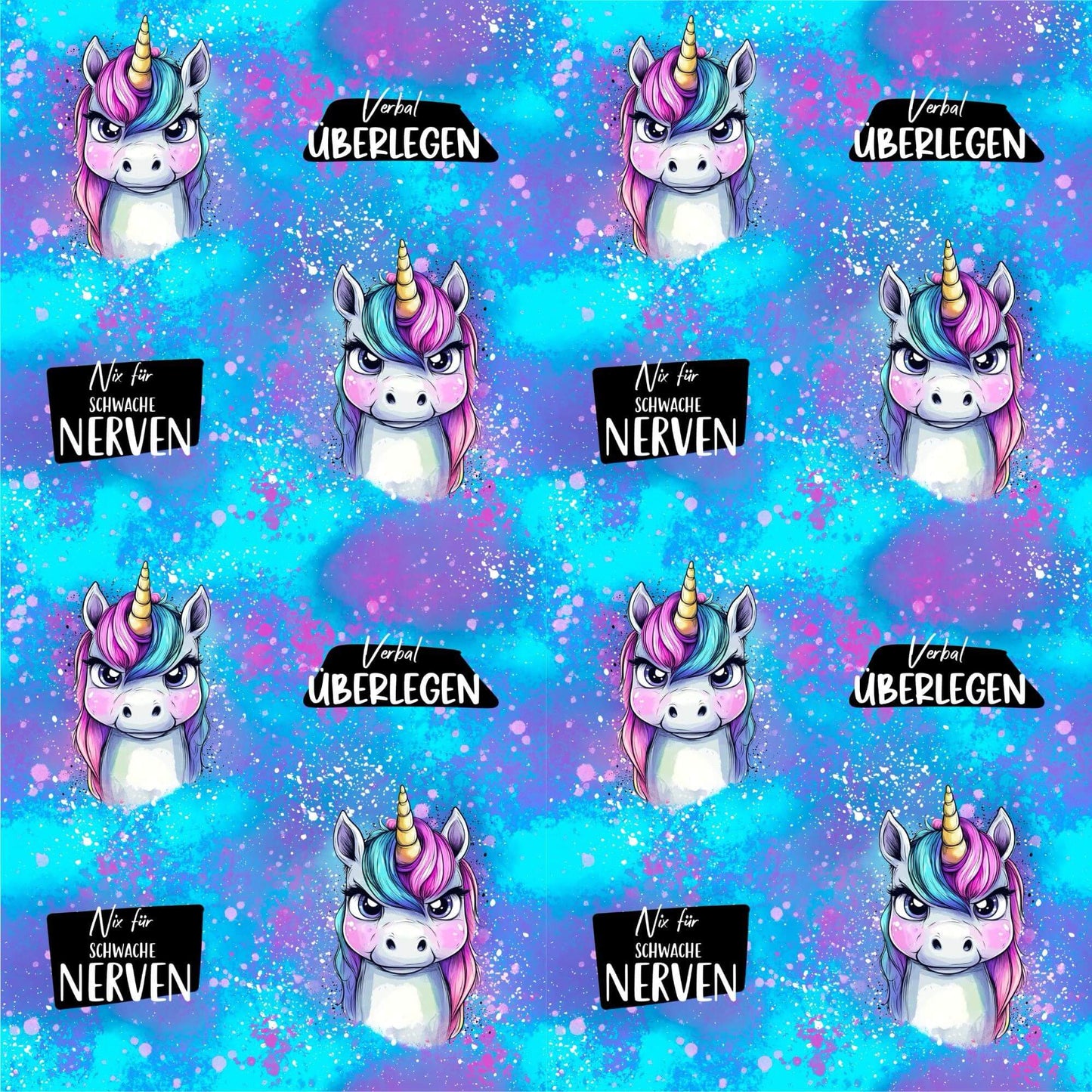 „Baumwollstoff mit Powerdesign – Meterware für kreative Nähideen“