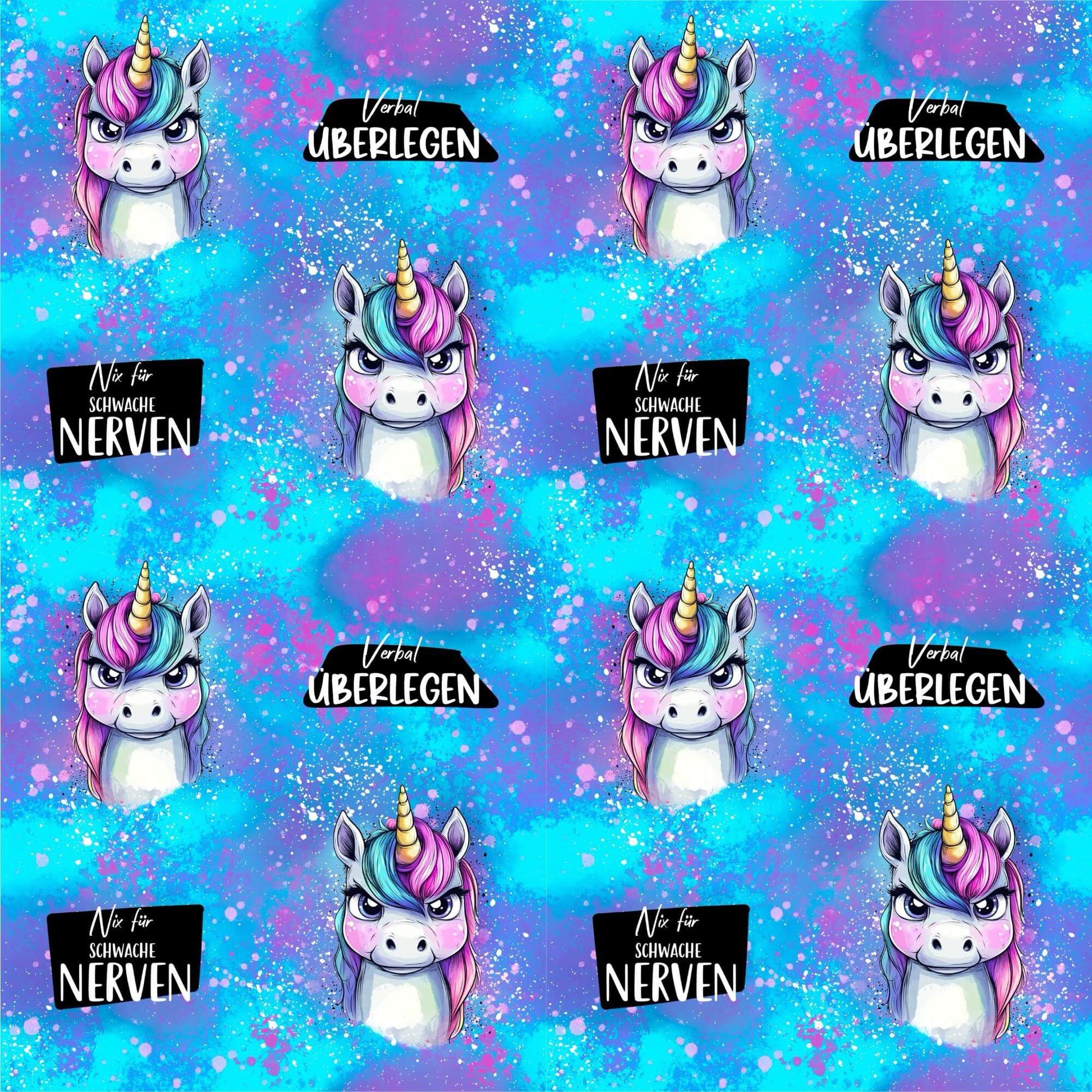 „Baumwollstoff mit Powerdesign – Meterware für kreative Nähideen“