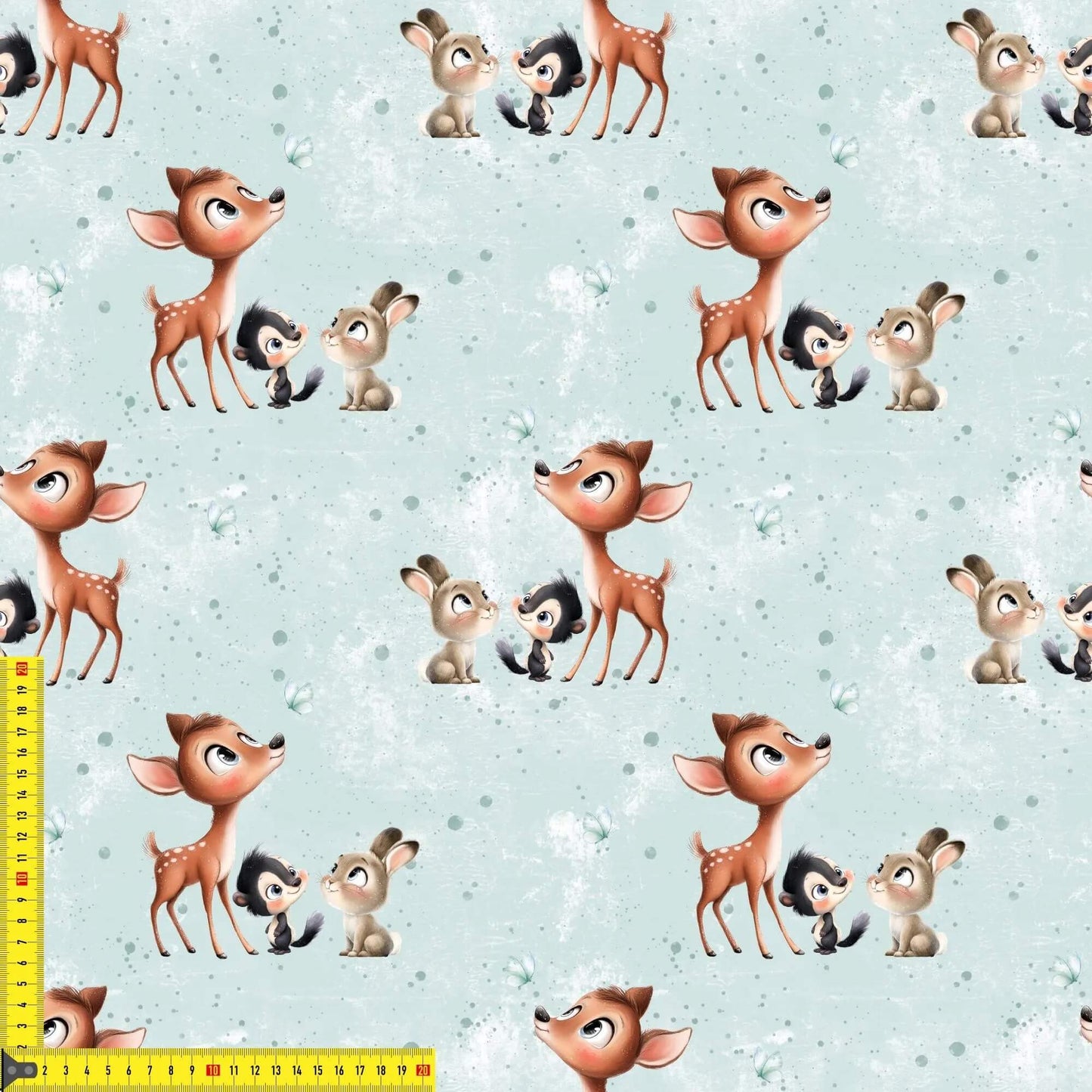 „Baumwollstoff mit Waldtieren – Meterware fuer kreative Nähideen“