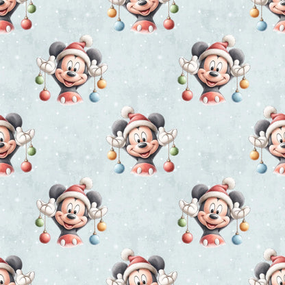 „Baumwollstoff mit Weihnachtsstruktur – Meterware für kreative Nähprojekte“