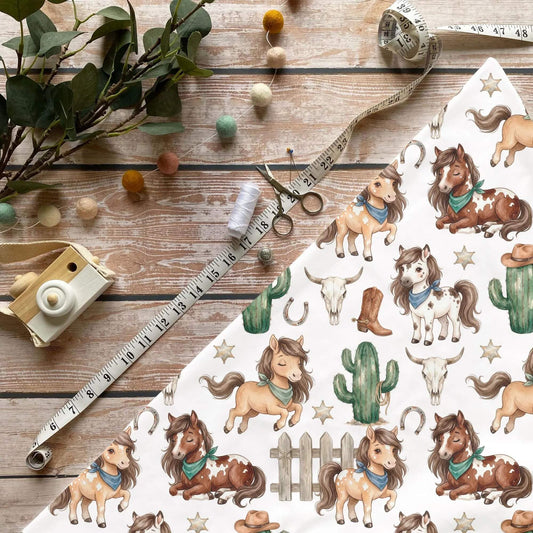 Stoff Meterware Little Wild West Kinderstoffe Nähzubehör