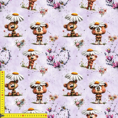 Bärchen Stoff Musterübersicht Kinderstoffe Blumen Design