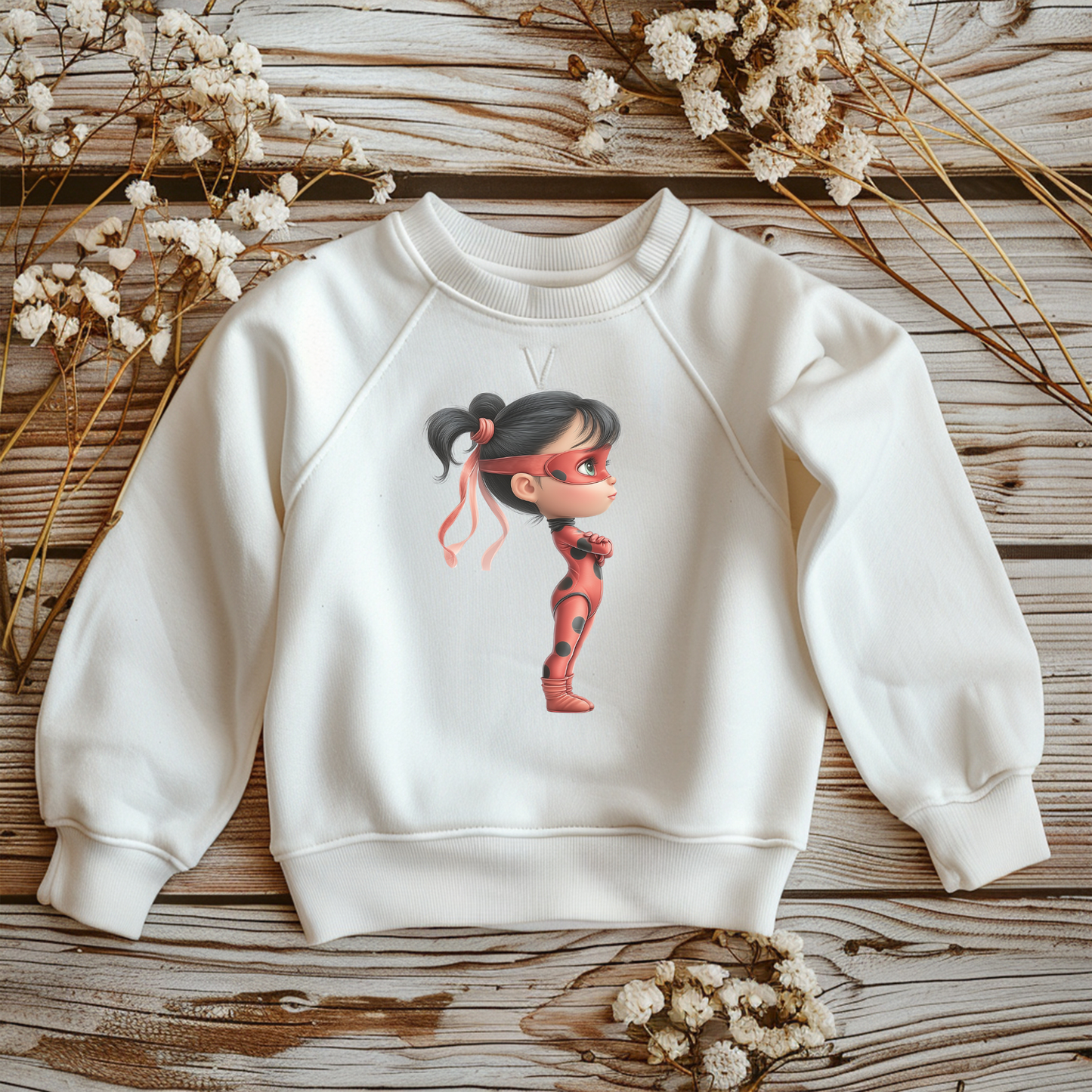 Buegelbild Geheimagentin 16x12cm auf DTF Folie mit Superheldenmotiv