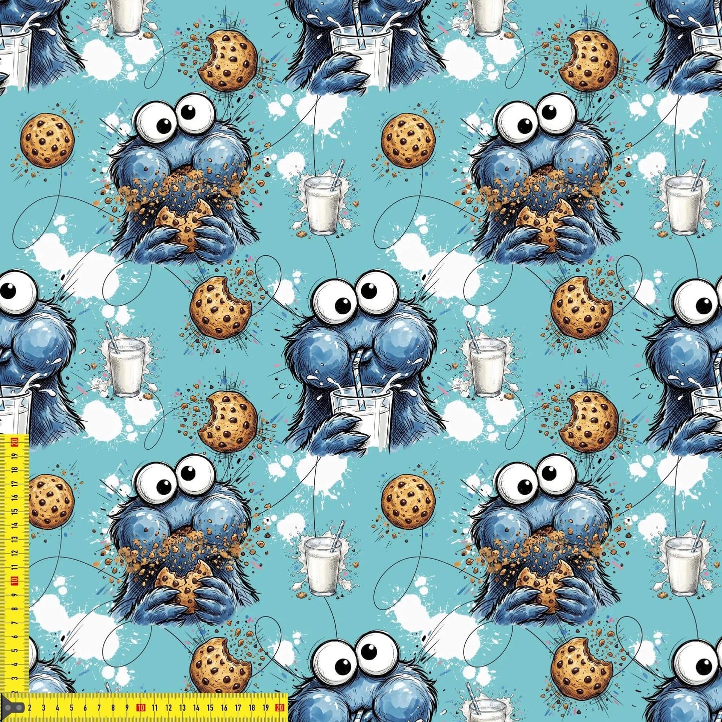 Cookie Chaos Badestoff UV50+ – saisonaler Kinderstoff für Sommer‑ und Strandprojekte
