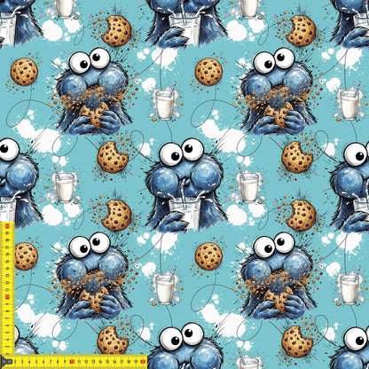 Cookie Chaos Badestoff UV50+ – saisonaler Kinderstoff für Sommer‑ und Strandprojekte
