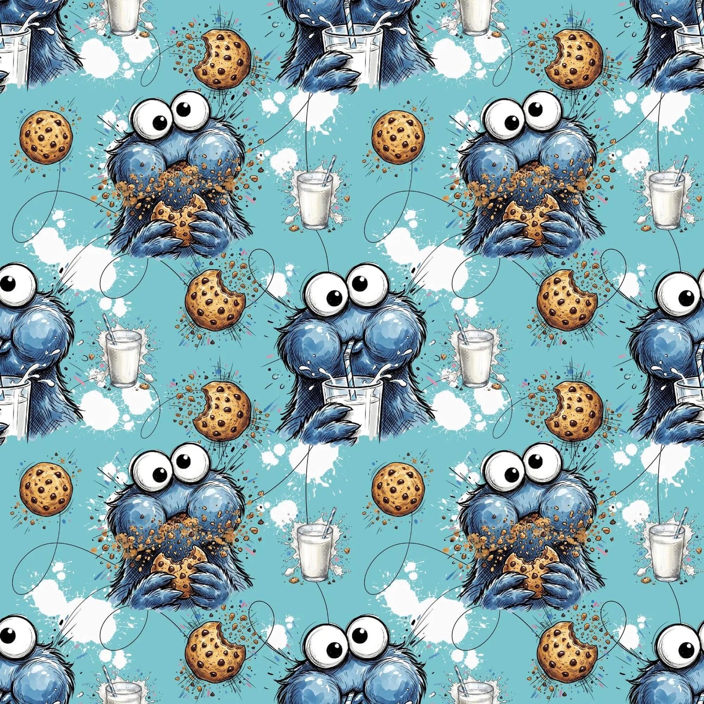 Cookie Chaos Musselin – leichter Stoff für Baby‑ und Kinderkleidung im Fun‑Look
