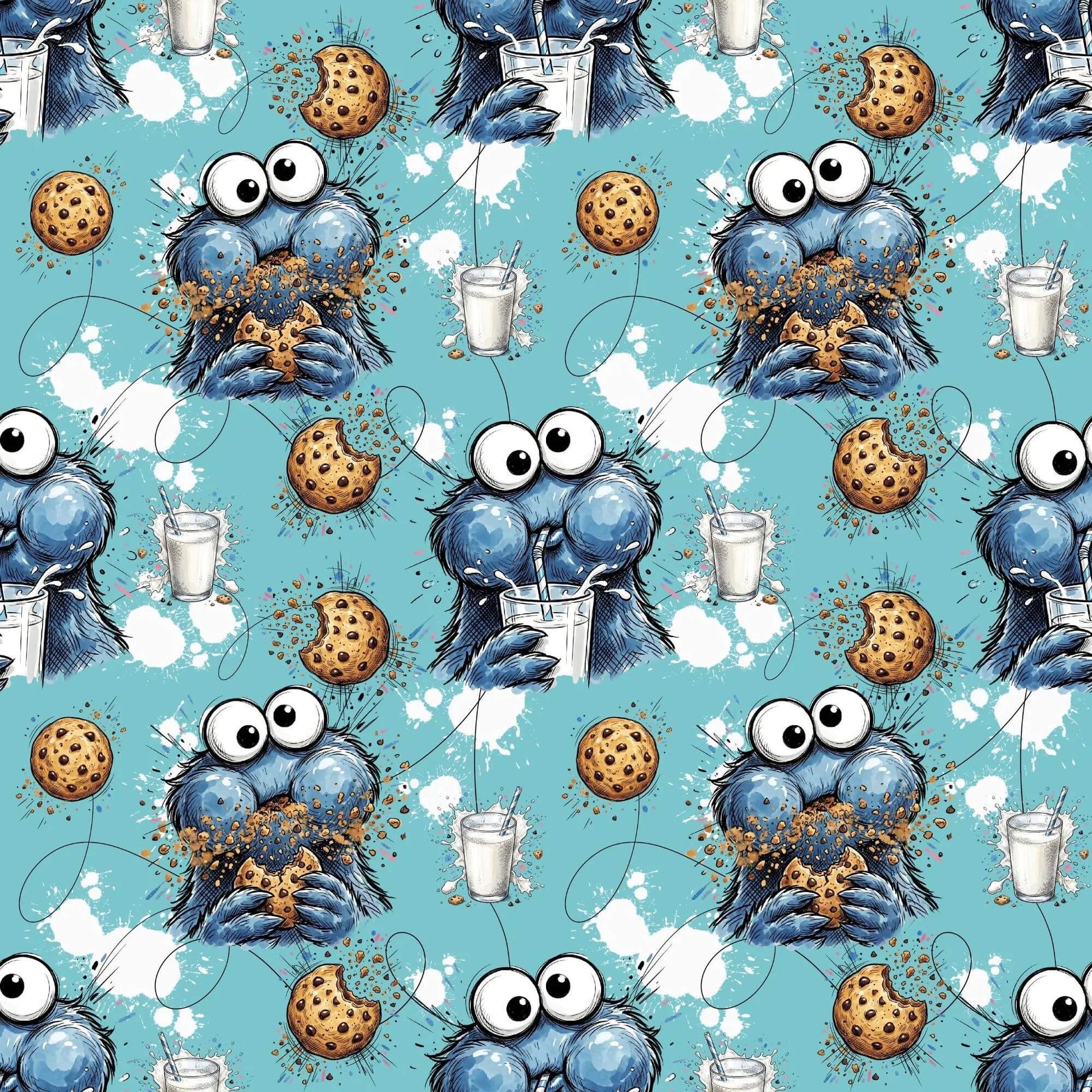 Cookie Chaos Musselin – leichter Stoff für Baby‑ und Kinderkleidung im Fun‑Look
