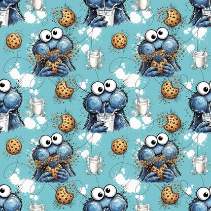 Cookie Chaos Musselin – leichter Stoff für Baby‑ und Kinderkleidung im Fun‑Look

