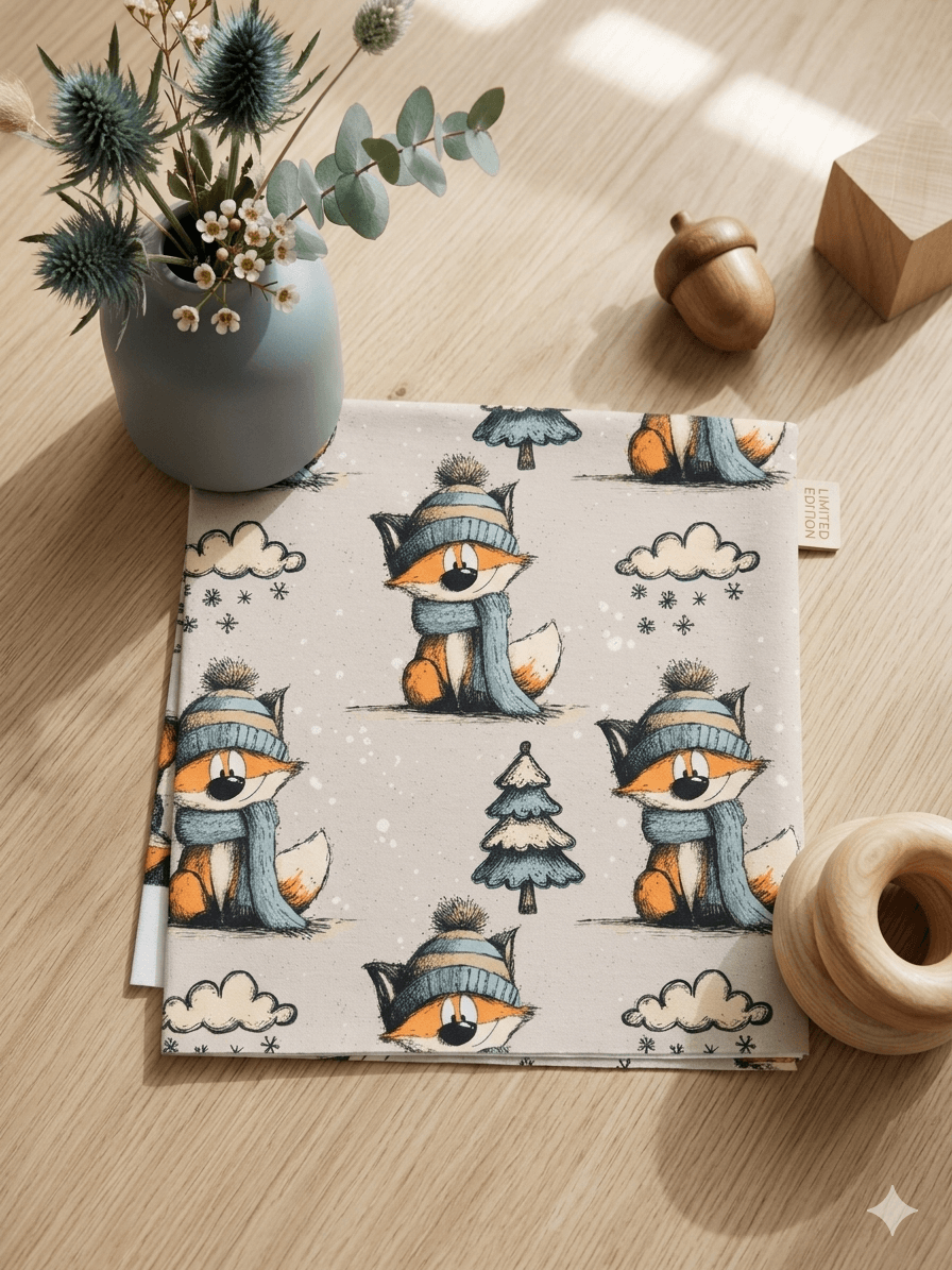 Jersey Winter Fuchs Kinderstoff OEKO TEX 100 weich Meterware
