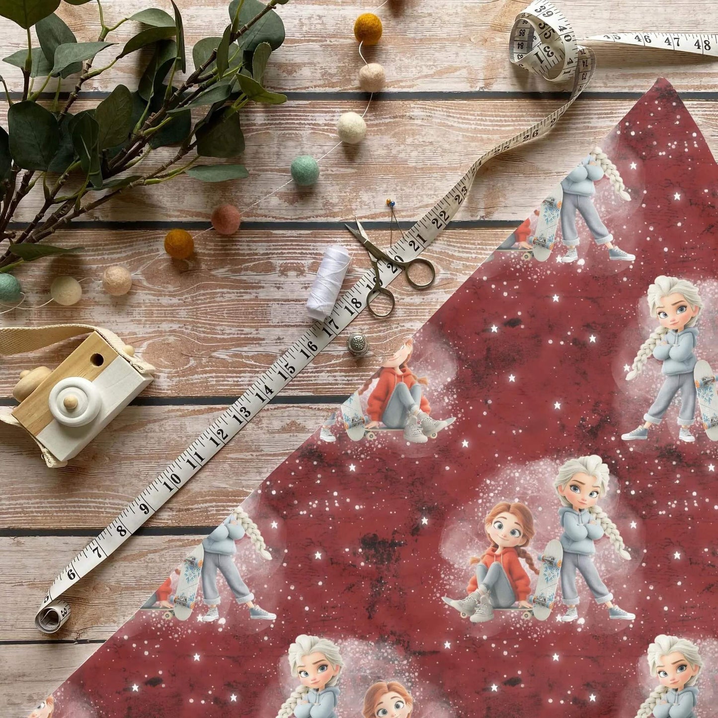 Skater Girls Jersey Stoff Meterware mit OEKO-TEX 100 Zertifikat  