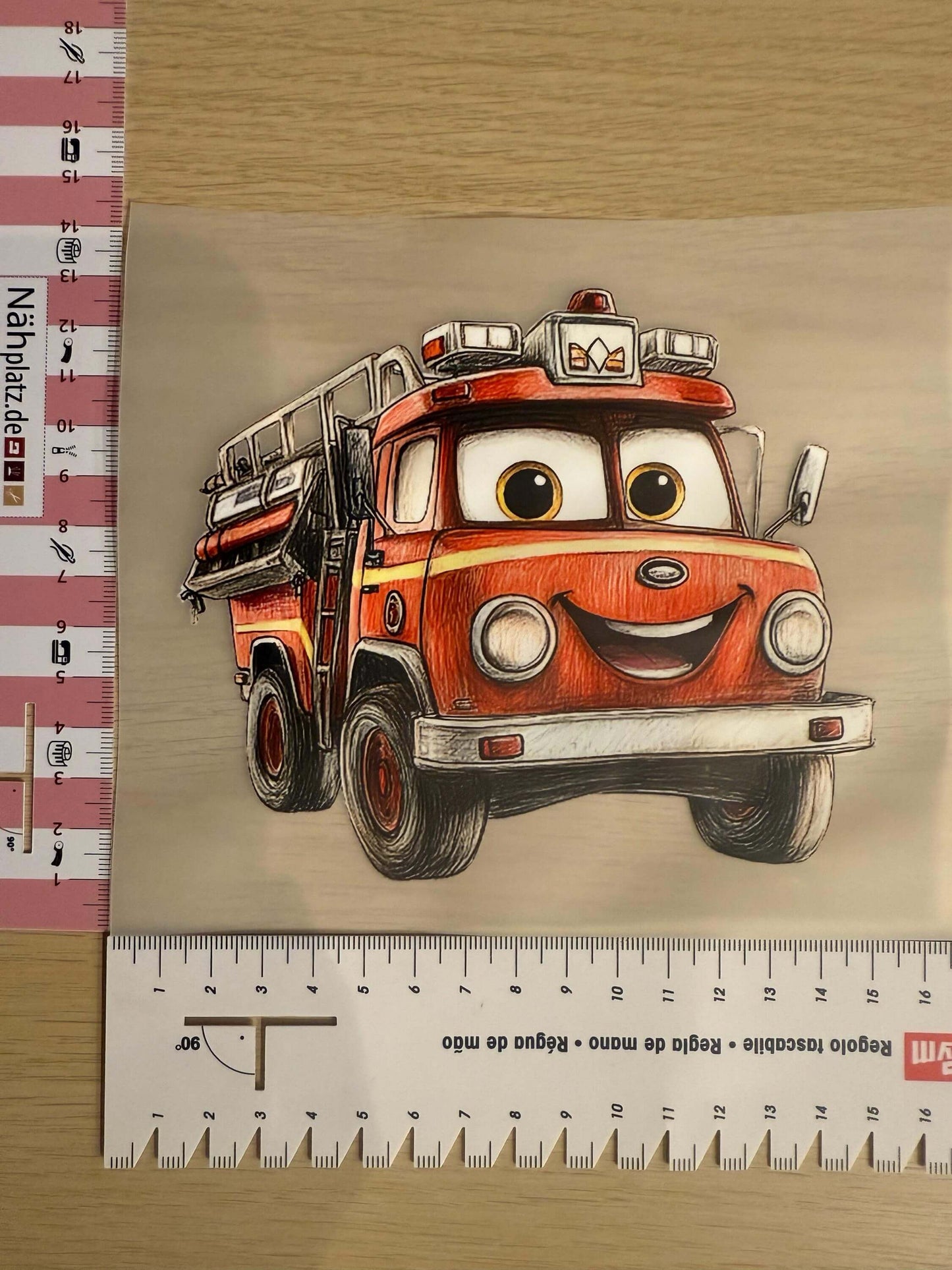 DIY Bügelsticker Feuerwehr für Shirts, Beutel und Kinderkleidung