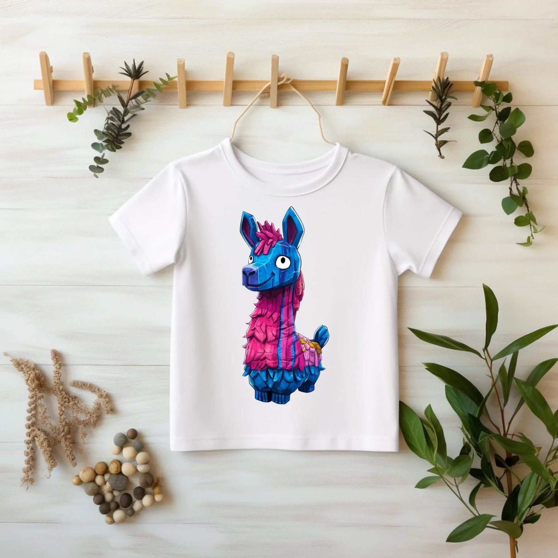 DIY Bügelsticker Gamer Alpaka für Shirts, Beutel und Kinderkleidung