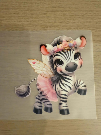 DIY Bügelsticker Ballerina Zebra für Shirts, Beutel & Kinderkleidung