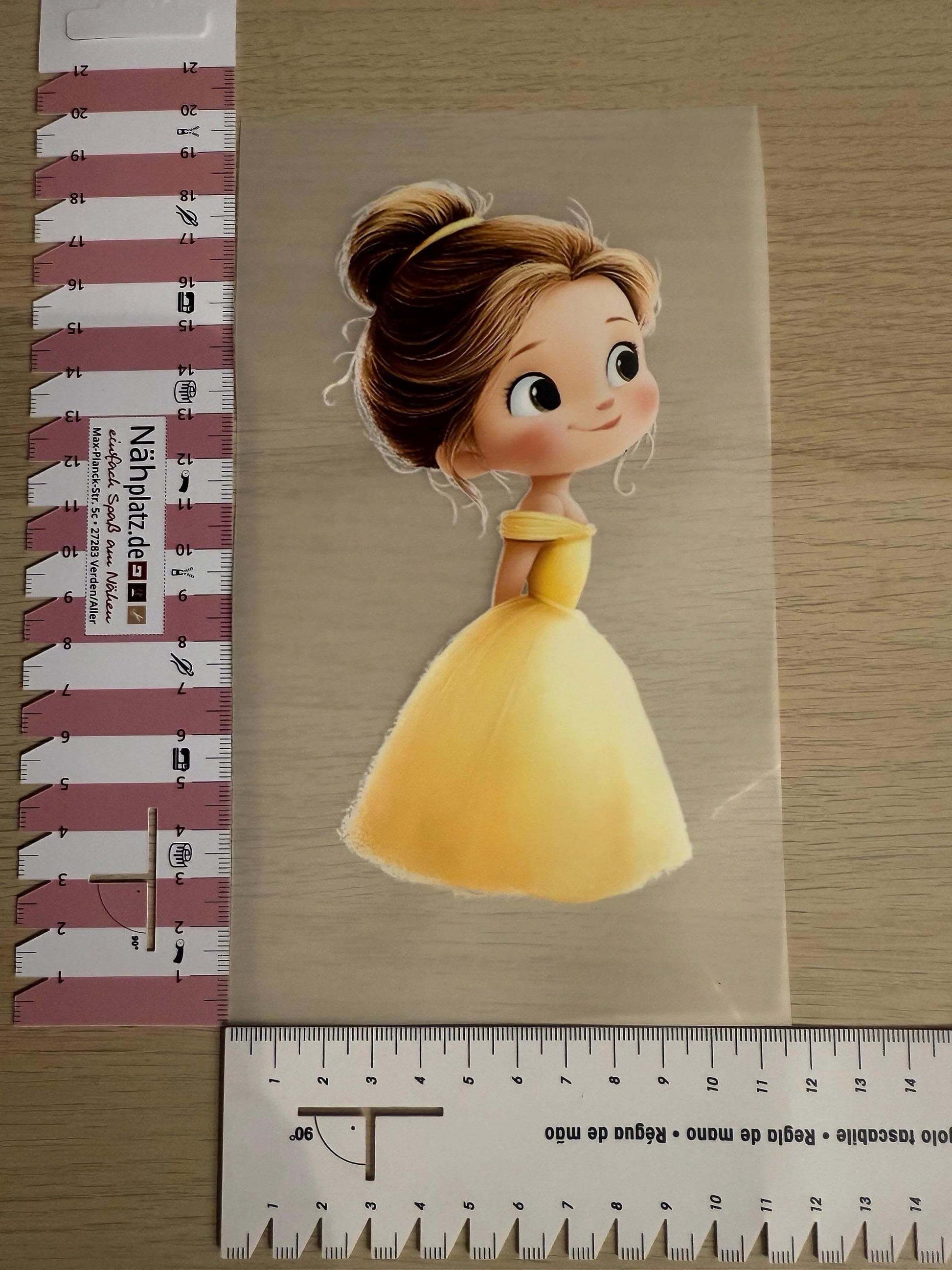 DIY Bügelsticker Prinzessin Ballkleid für Shirts, Beutel und Kinderkleidung
