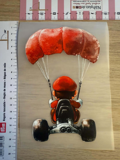 DIY Bügelsticker Fallschirmflitzer für Shirts, Beutel und Kinderkleidung