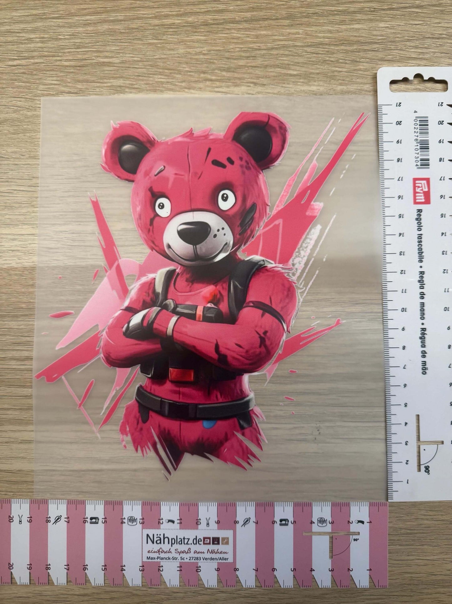 DIY Bügelsticker Panda Mädchen für Shirts, Beutel und Kinderkleidung