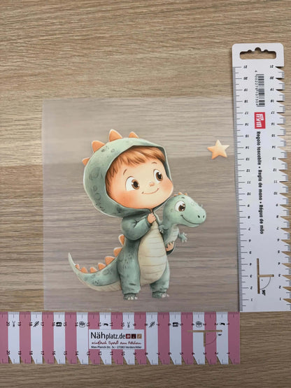 DIY Buegelsticker Dino Design fuer Kinderkleidung und Deko