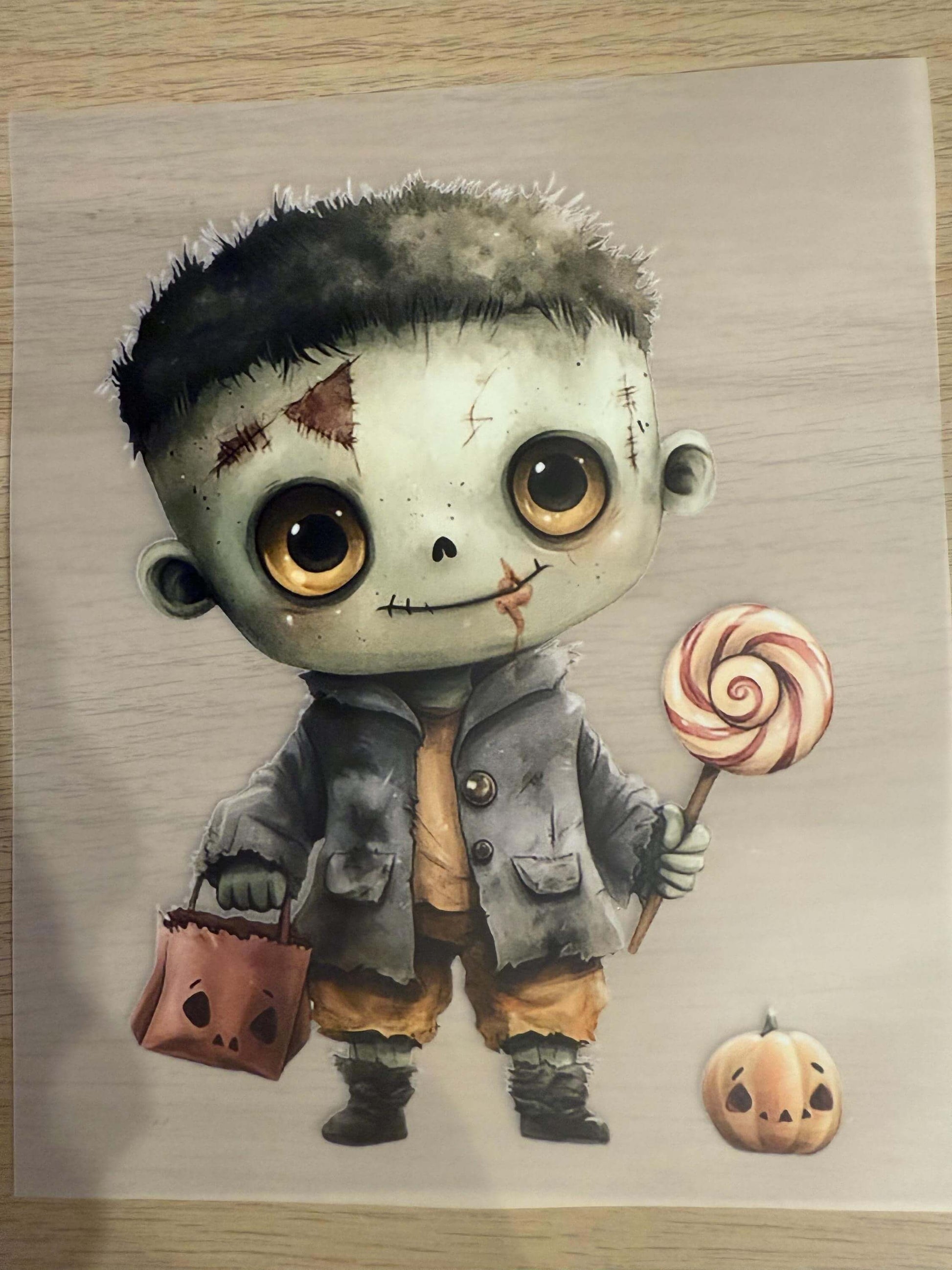 DIY Buegelsticker Halloween Design fuer Kinderkleidung