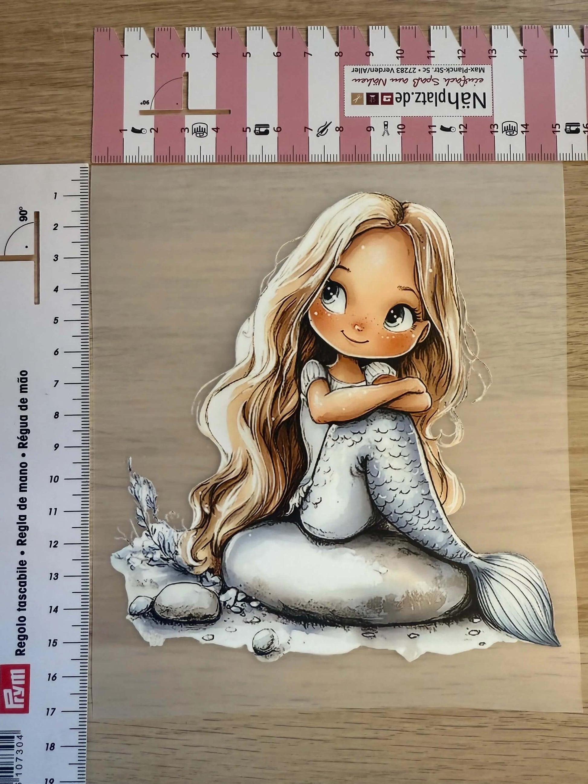 DIY Buegelsticker Meerjungfrau Design fuer Kinderkleidung