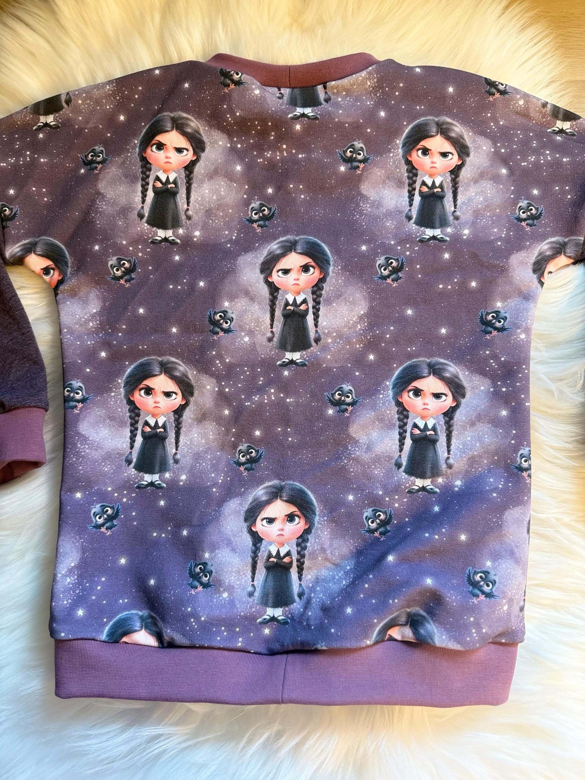 Lila Langarm Pullover für Kinder Größe 110

