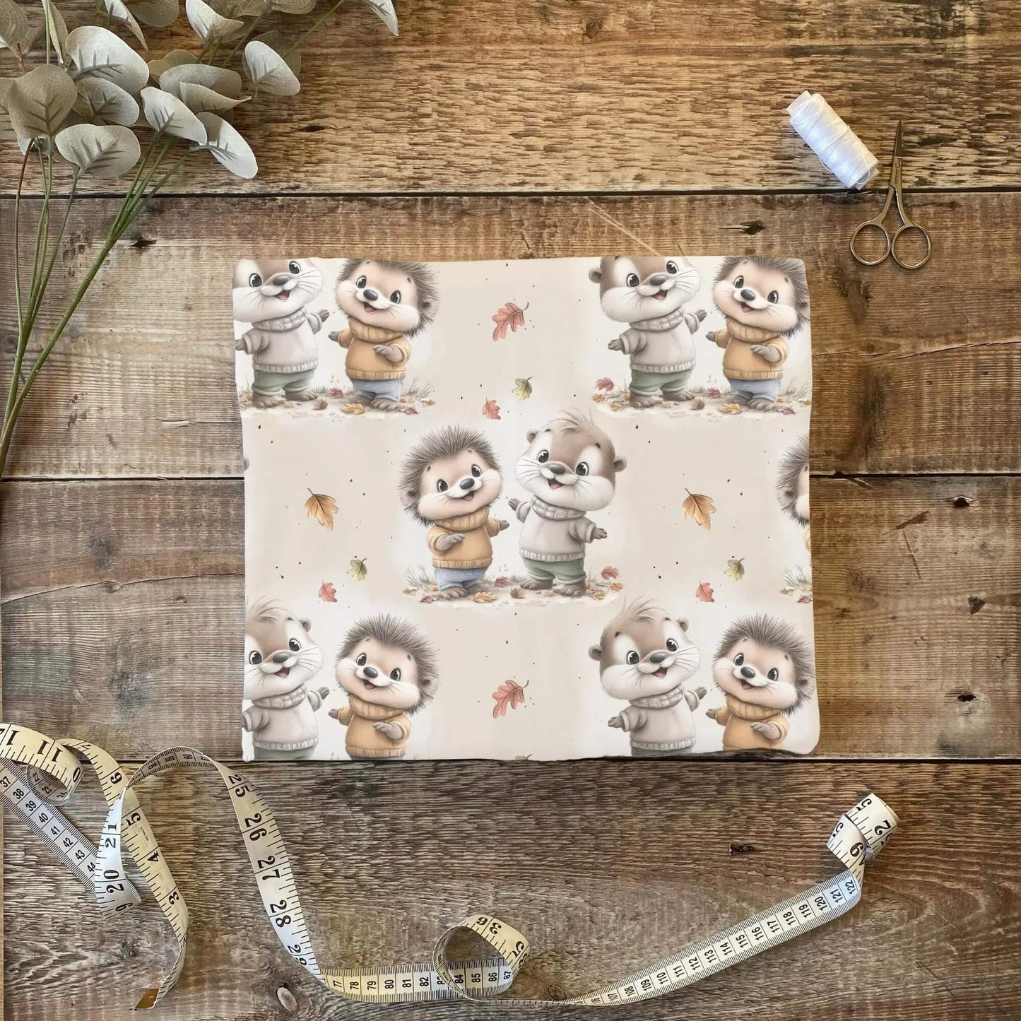 Waldgefährten Stoffballen gefaltet, French Terry und Rib Jersey Meterware für Kindermode zum Nähen