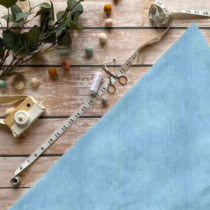 Denim Blau French Terry – hochwertiger Kombistoff mit Jeansstruktur
