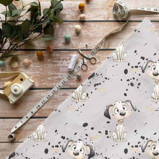 „Dalmatiner Stoff Meterware – ideal fuer Kinderkleidung & Hundeaccessoires“