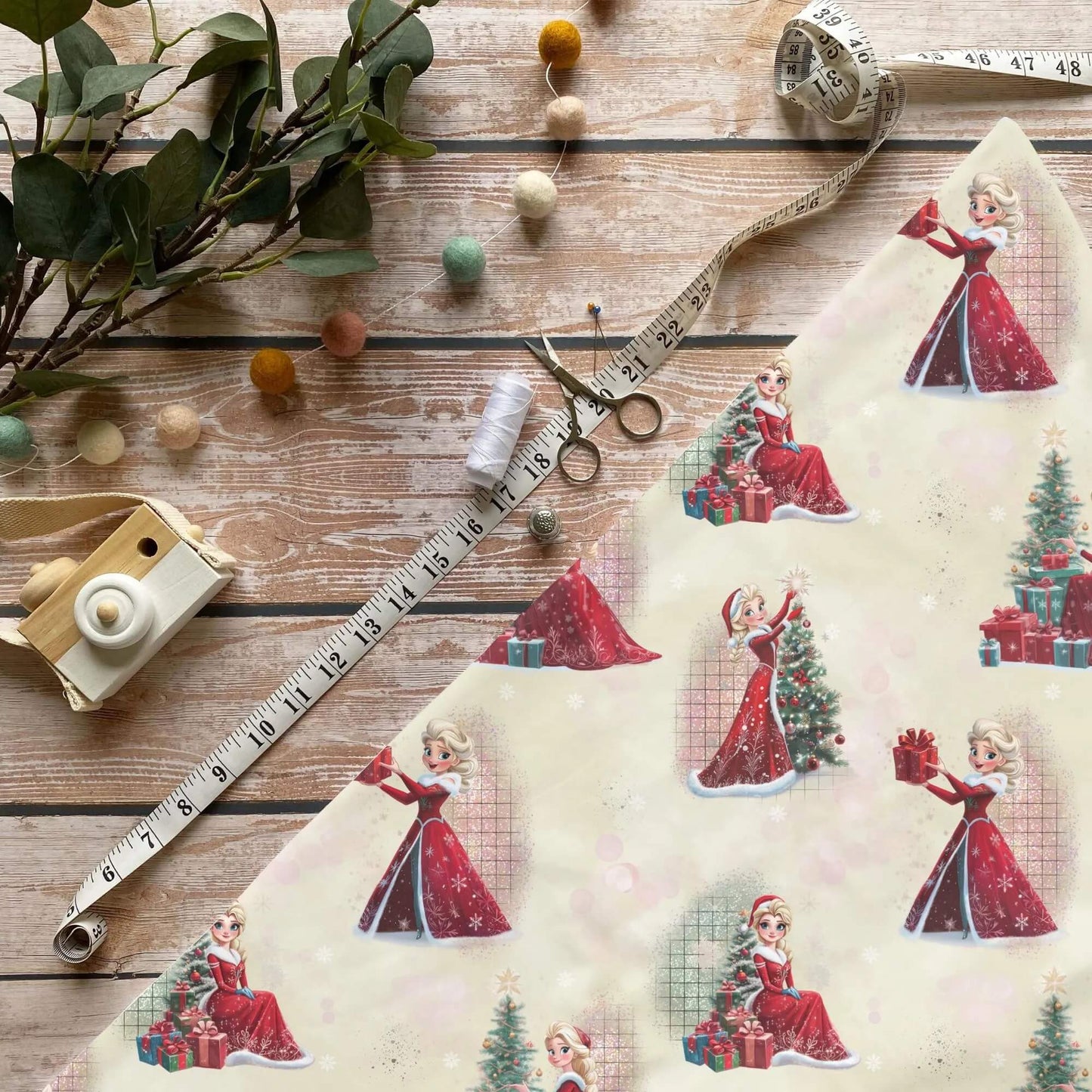 „Weihnachtsmaedchen Stoff Meterware – ideal fuer Kinderkleidung & Festtagsaccessoires“