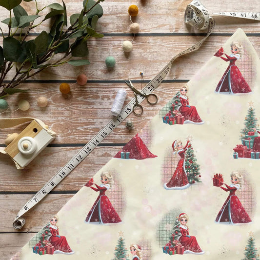 „Weihnachtsmaedchen Stoff Meterware – ideal fuer Kinderkleidung & Festtagsaccessoires“