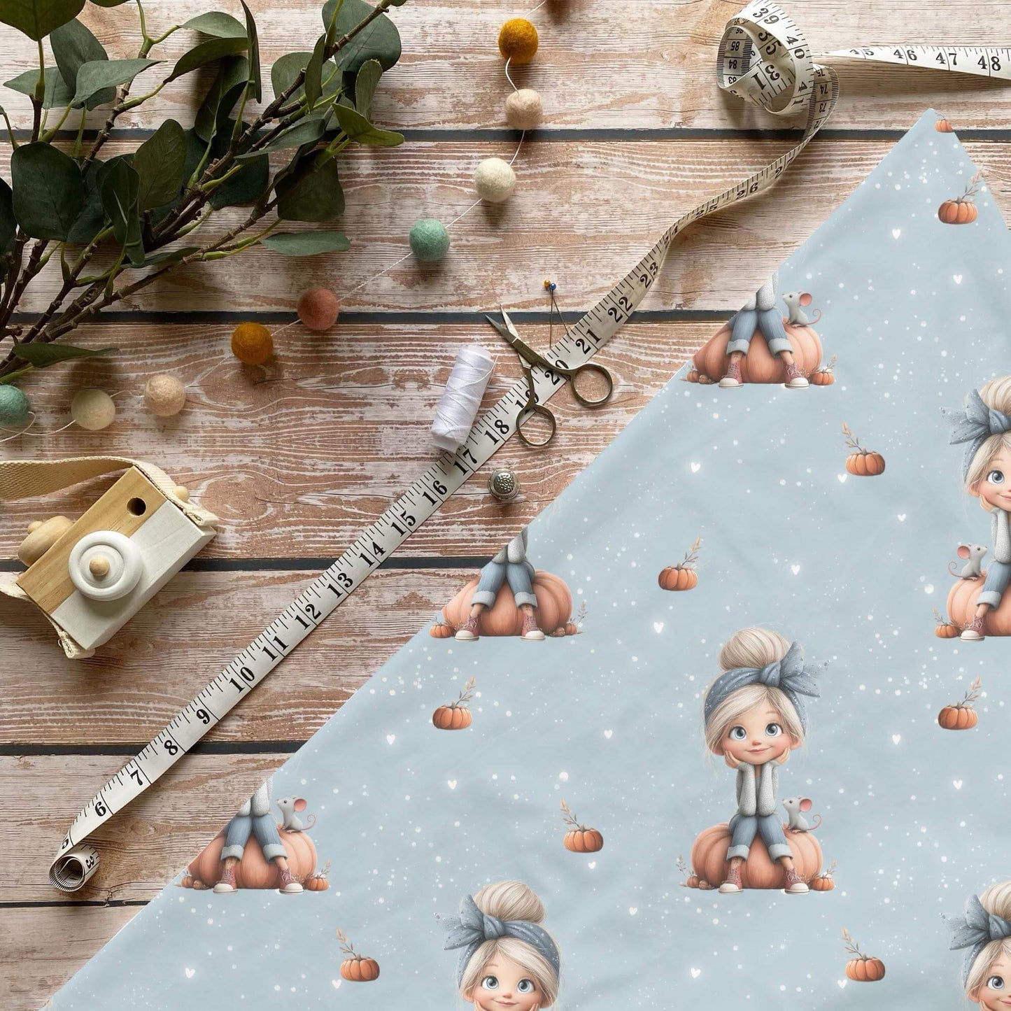 „Aschenputtel Stoff Meterware – ideal fuer Kinderkleidung & Herbstaccessoires“