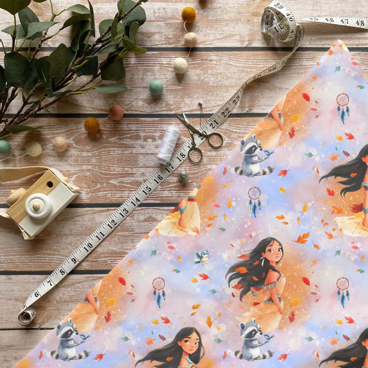 „Waldmädchen Stoff Meterware – ideal fuer Kinderkleidung & Herbstaccessoires“