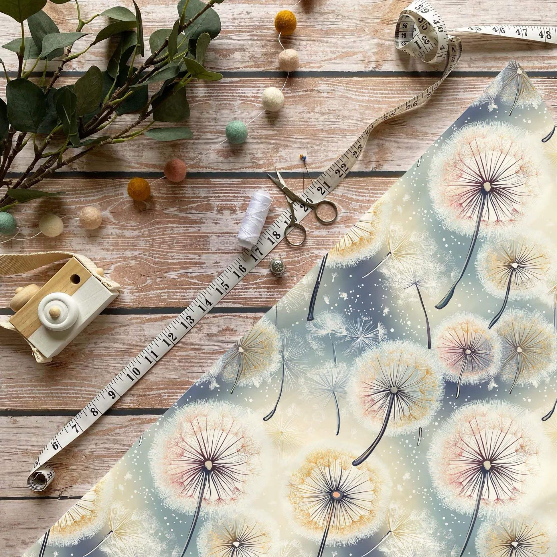 „Pusteblume Stoff Meterware – ideal fuer Kinderkleidung & Naturaccessoires“