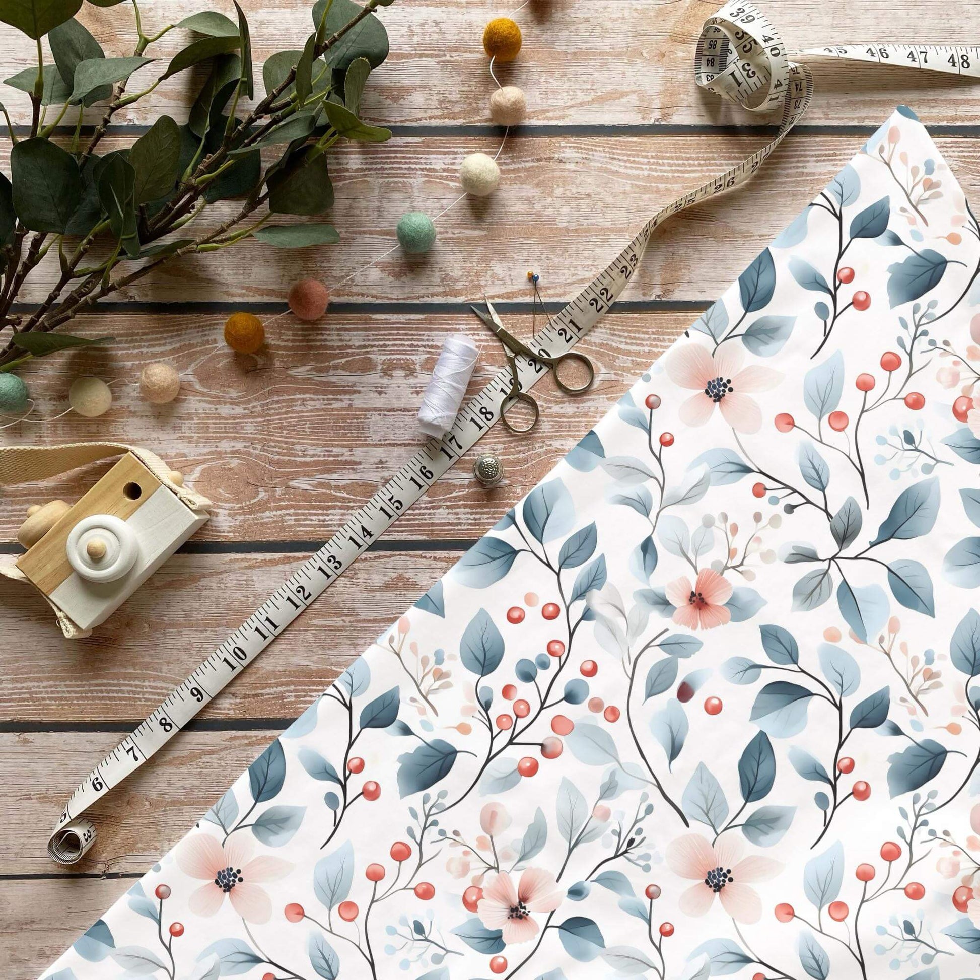 „Winterbeere Stoff Meterware – ideal fuer Kinderkleidung & Accessoires“