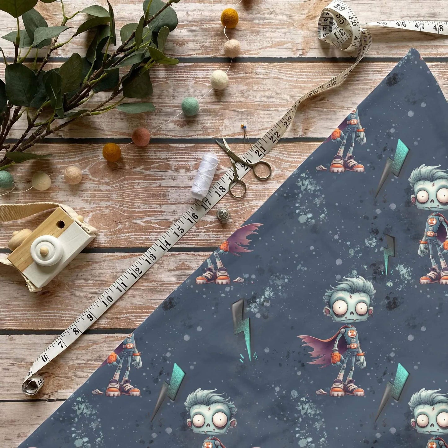 „Zombi Stoff Meterware – ideal fuer Kinderkleidung & Halloweenaccessoires“