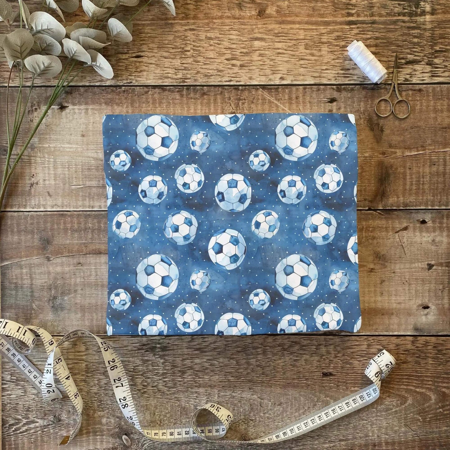 Fußballmotiv auf French Terry für sportliche Projekte